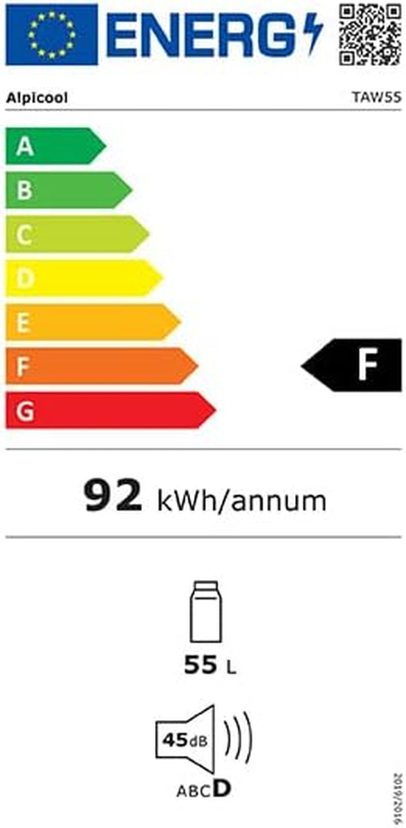 TAW55 Glaciere Portable Réfrigérateur Voiture 55 Liter Camping Congélateur 12/24V Mini Frigo Pour Maison, Bureau Ou Pique-Nique En Plein Air/ -20 À 20℃