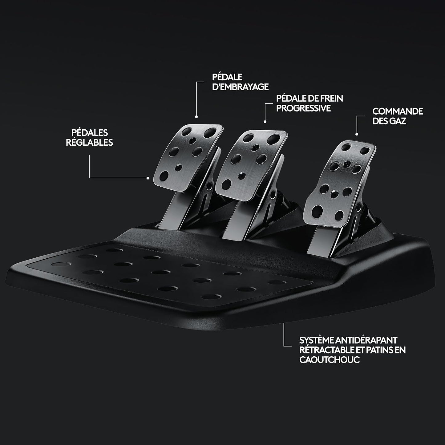Logitech G G29 Driving Force Steering Wheel and Pedals for Playstation & PC | Realistic Force Feedback, Stainless Steel Levers, Steering Wheel Cover for PS5, PS4, PC, Mac - Black
