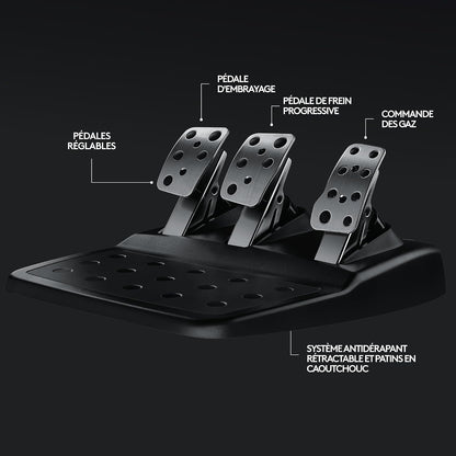Logitech G G29 Driving Force Steering Wheel and Pedals for Playstation & PC | Realistic Force Feedback, Stainless Steel Levers, Steering Wheel Cover for PS5, PS4, PC, Mac - Black