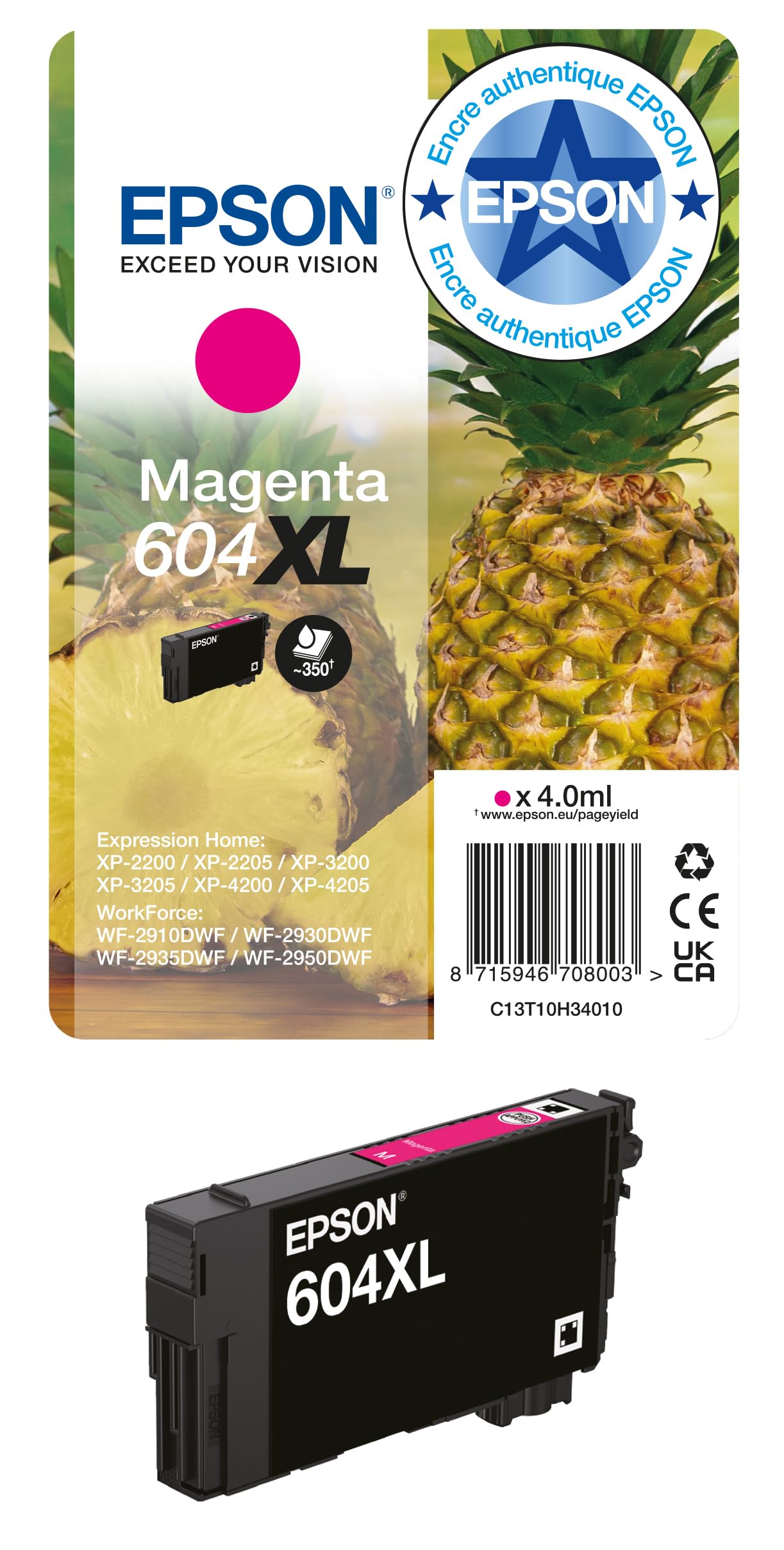 Epson Ink/604 Pineapple C13T10G64010 Multipack