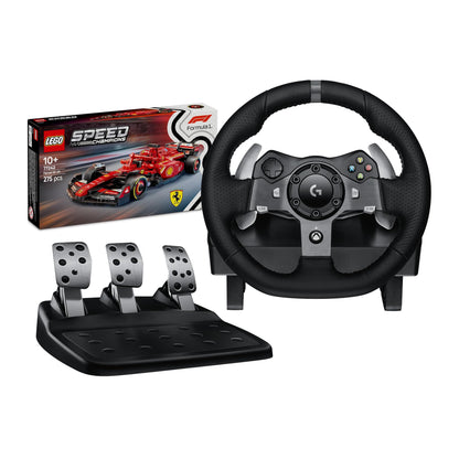 Logitech G G29 Driving Force Steering Wheel and Pedals for Playstation & PC | Realistic Force Feedback, Stainless Steel Levers, Steering Wheel Cover for PS5, PS4, PC, Mac - Black