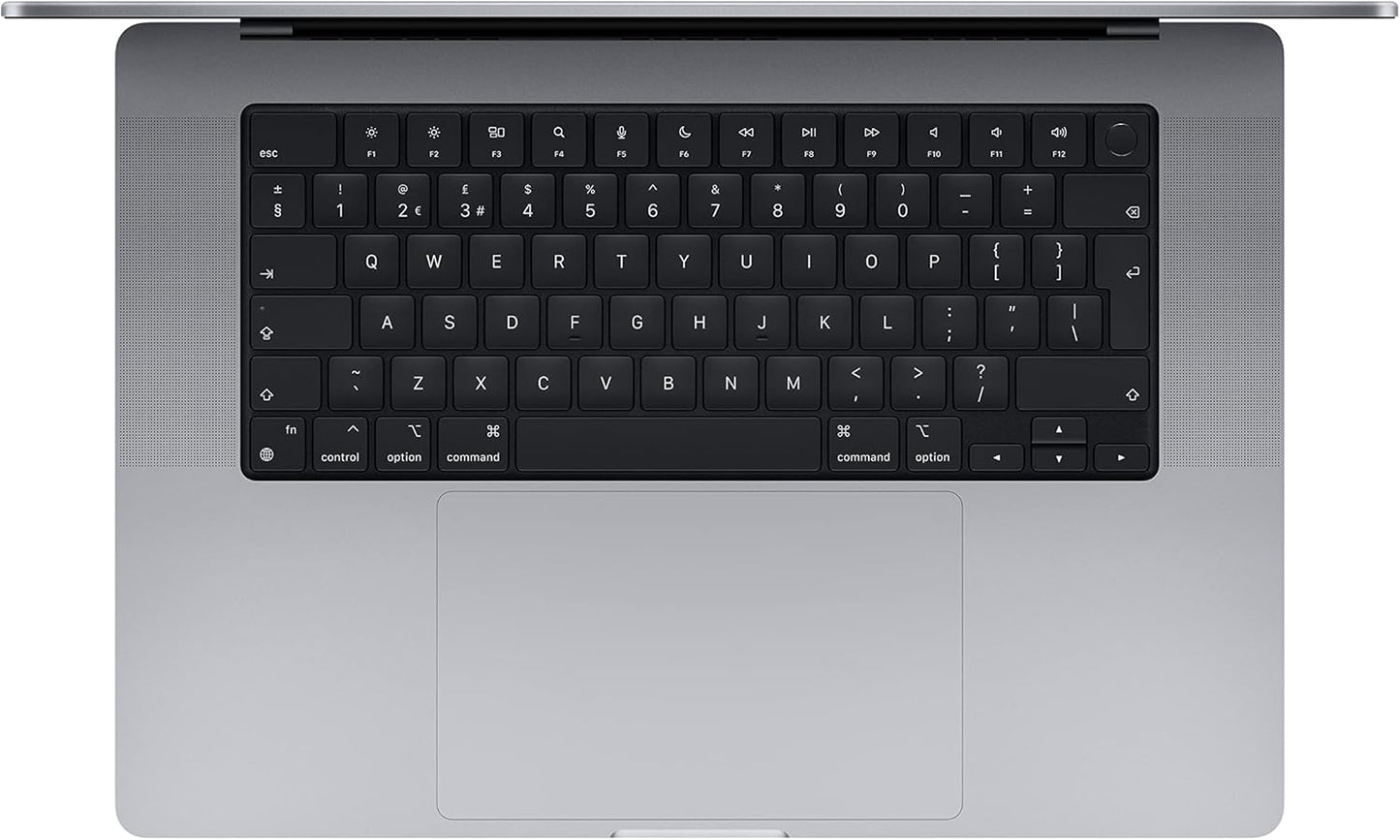 2021 Apple MacBook Pro with Apple M1 Pro Chip (16-Inch, 16GB RAM, 512 SSD Storage) (QWERTY English) Space Grey (Refurbished)