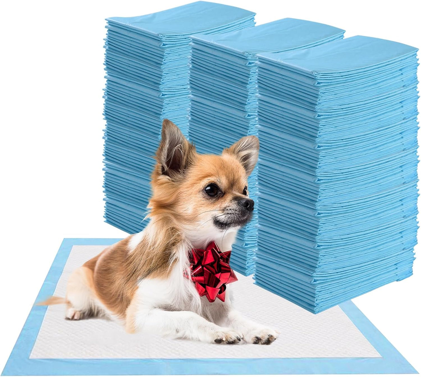 GOPLUS Lot de 300 Tapis Éducateurs pour Chien Chiot, Tapis Hygiénique Absorbant Inférieure Imperméable, Anti-Fuite, 60 x 40 CM