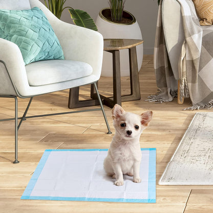 GOPLUS Lot de 300 Tapis Éducateurs pour Chien Chiot, Tapis Hygiénique Absorbant Inférieure Imperméable, Anti-Fuite, 60 x 40 CM