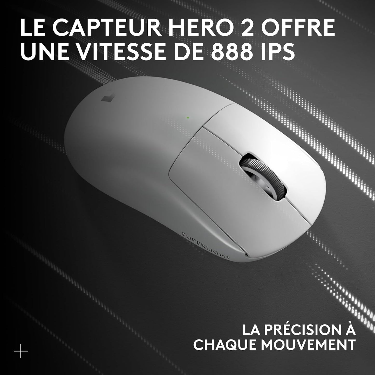 Logitech G PRO X SUPERLIGHT 2, Wireless Gaming Mouse, East Europe Version | Pro-Grade 60g Mouse, 5 Buttons, 44,000 DPI Sensor, 8kHz Ratio, USB-C Charging PC/Mac - White
