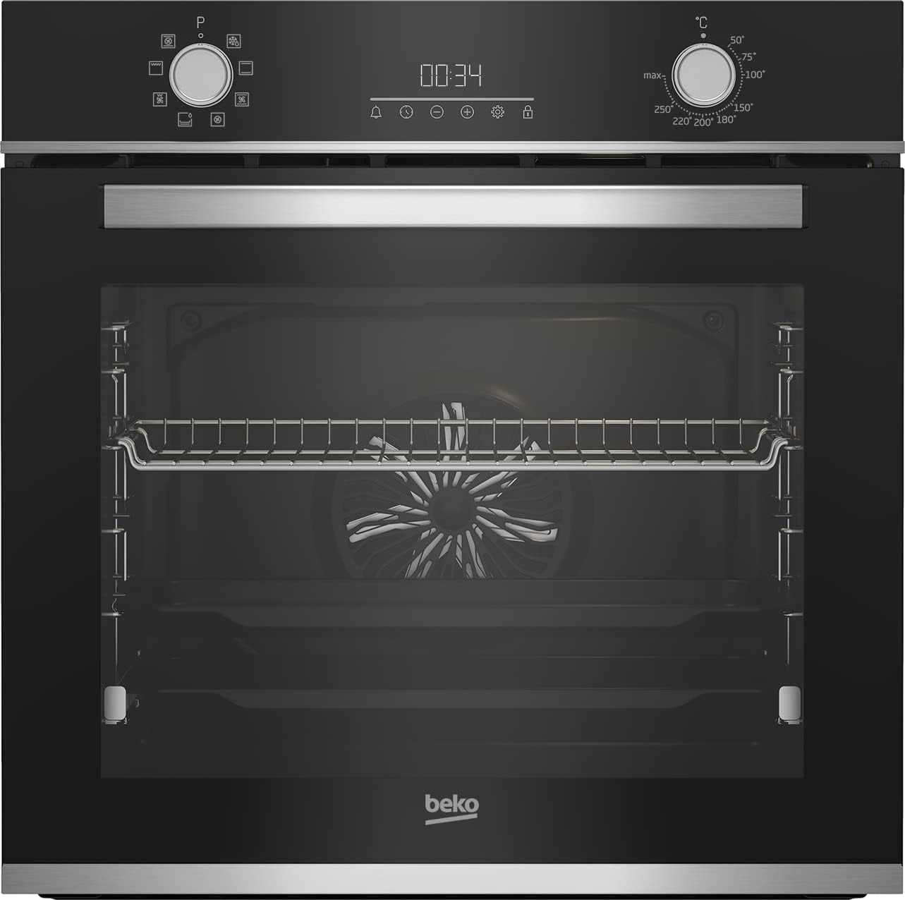 BEKO S0429117 Four Multifonction Bbim13300Xd, 72 L, 2500 W, A, Noir, 100 W, 80 Litres, Acier Inoxydable, Ne S'Applique Pas