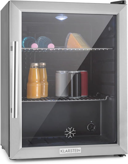 Mini Frigo De Chambre Et Bureau Pour Boisson, Petit Frigo Silencieux, Refrigerateur Mini Bar 60L, Petit Réfrigérateur Camping, Étagères Réglables Pour Le Vin, Cannette, Beer Fridge
