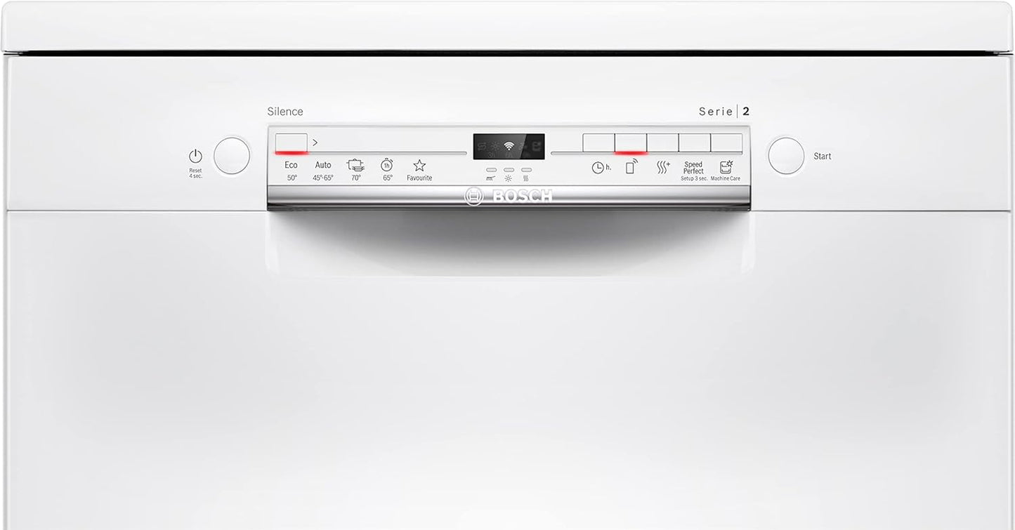 SMS2ITW12E - Série 2, Lave-Vaisselle Pose Libre - 60Cm - Home Connect - 12 Couverts - Moteur Ecosilence - Blanc