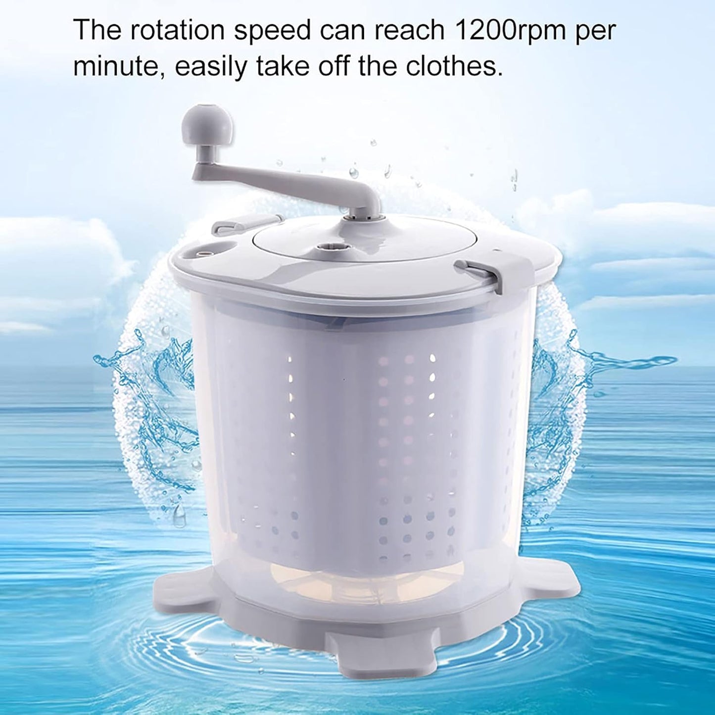 Cryfokt Machine À Laver Portable, Laveuse Manuelle À Vêtements Non Électrique, Laveuse Et Sèche-Linge Avec Coussinets De Panier De Déshydratation, Laveuse À Linge Pour Dortoirs