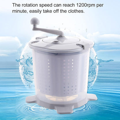 Cryfokt Machine À Laver Portable, Laveuse Manuelle À Vêtements Non Électrique, Laveuse Et Sèche-Linge Avec Coussinets De Panier De Déshydratation, Laveuse À Linge Pour Dortoirs