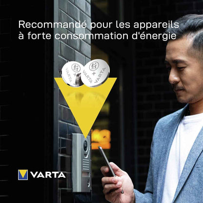 VARTA CR1632 Button Batteries, Pack of 2, Lithium Coin, 3V, Safe Packaging for Kids, for Small Electronic Devices - Watches, Car Keys, Remote Controls | child safety packaging, medical thermometer, heart rate monitor, car key, remote control, scale