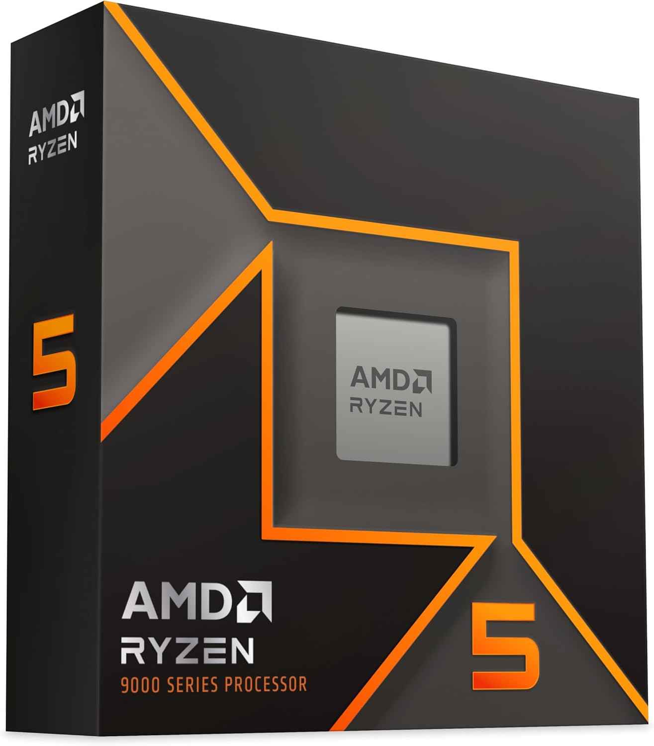 AMD Ryzen 5 9600X Processor (Integrated Graphics Radeon, 6 Cores/12 Threads, 65W TDP, Socket AM5, Cache 38MB, Up to 5.4GHz Frequency Boost, No Fan)