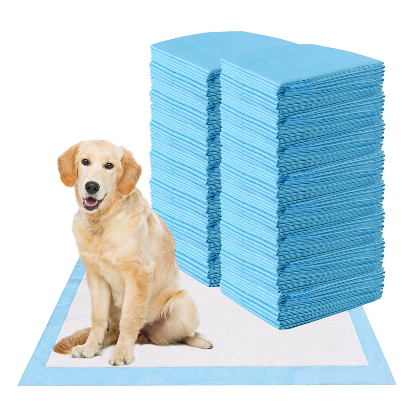 GOPLUS Lot de 300 Tapis Éducateurs pour Chien Chiot, Tapis Hygiénique Absorbant Inférieure Imperméable, Anti-Fuite, 60 x 40 CM