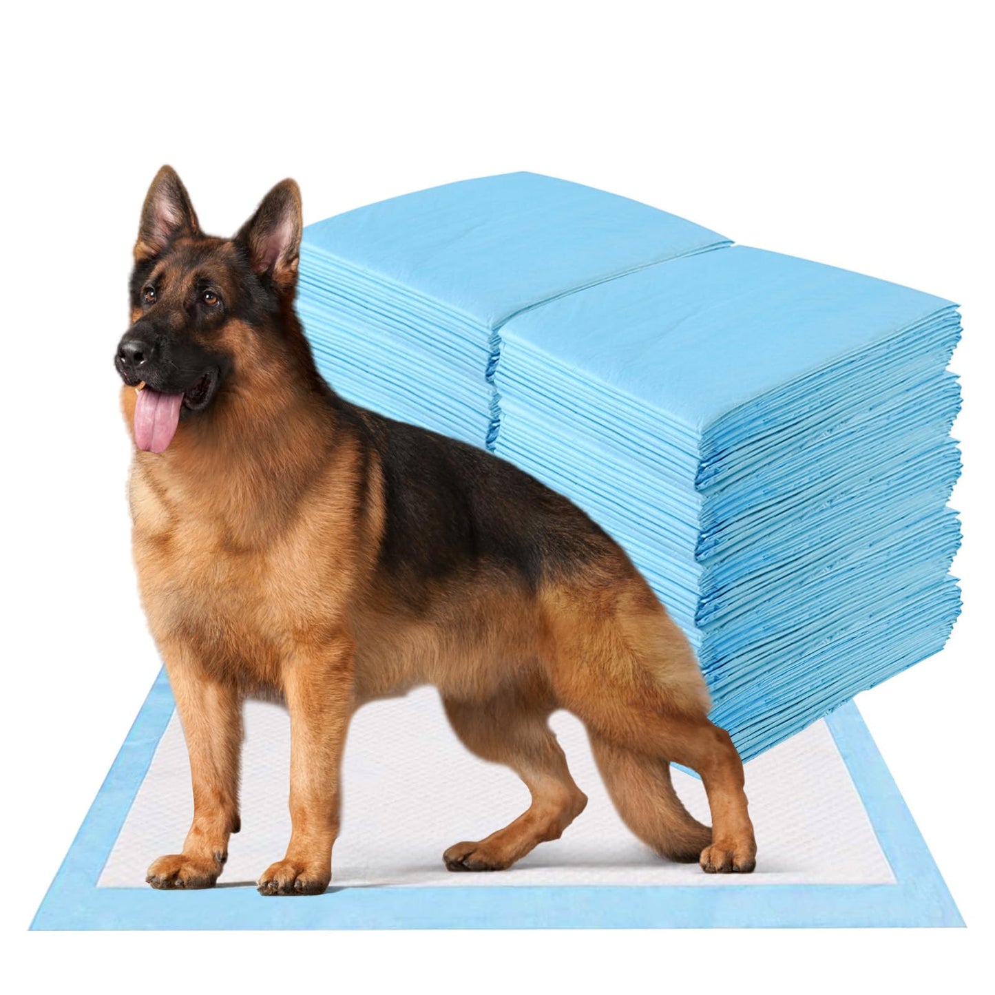 GOPLUS Lot de 300 Tapis Éducateurs pour Chien Chiot, Tapis Hygiénique Absorbant Inférieure Imperméable, Anti-Fuite, 60 x 40 CM