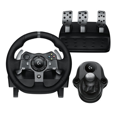 Logitech G G29 Driving Force Steering Wheel and Pedals for Playstation & PC | Realistic Force Feedback, Stainless Steel Levers, Steering Wheel Cover for PS5, PS4, PC, Mac - Black