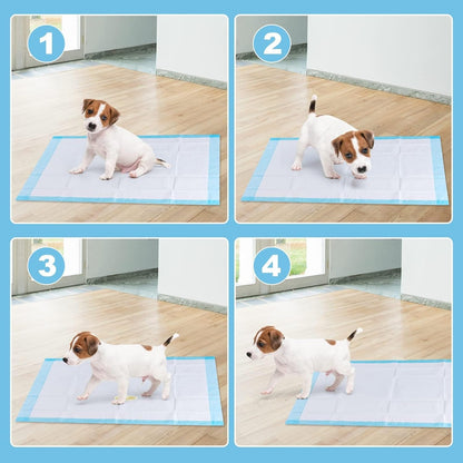 GOPLUS Lot de 300 Tapis Éducateurs pour Chien Chiot, Tapis Hygiénique Absorbant Inférieure Imperméable, Anti-Fuite, 60 x 40 CM
