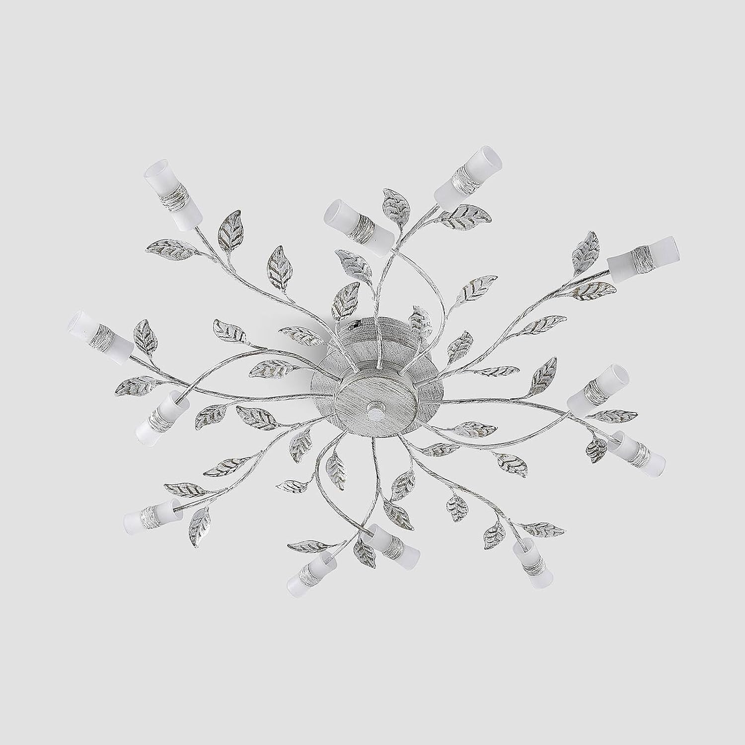 LED Plafonnier Bolonia (Traditionnel) En Bronze Métal E. A. Pour Salon & Salle À Manger (À 12 Lampes,), Eclairage Lampe Luminaire Plafond Eclerage