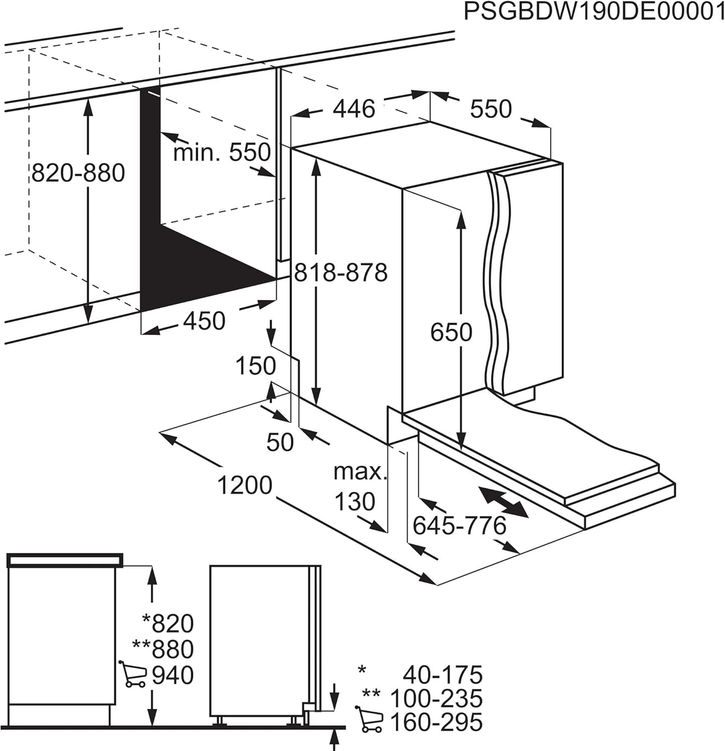 FSE62417P Lave-Vaisselle Semi-Intégré 9 Couverts E