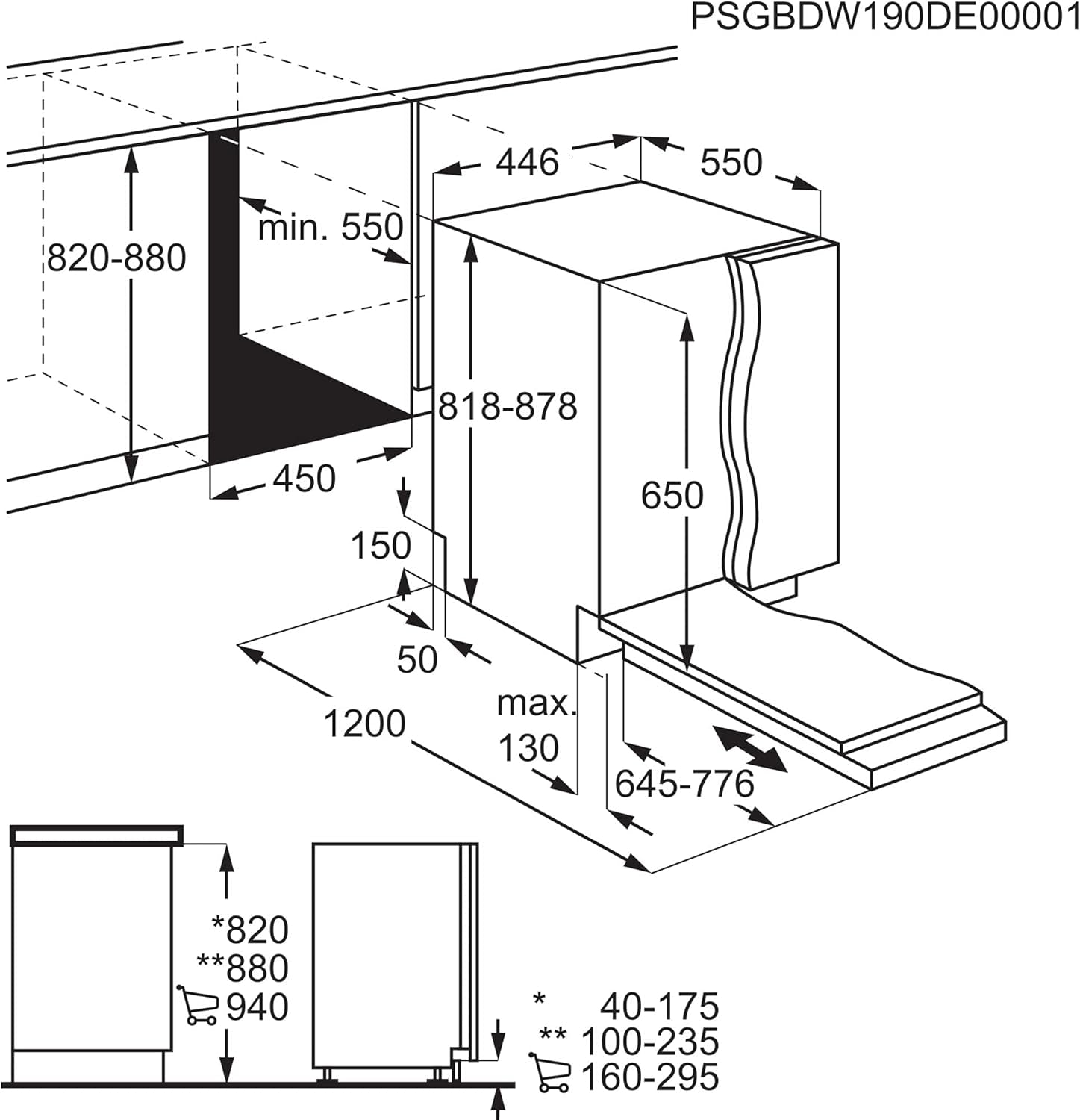 FSE62417P Lave-Vaisselle Semi-Intégré 9 Couverts E