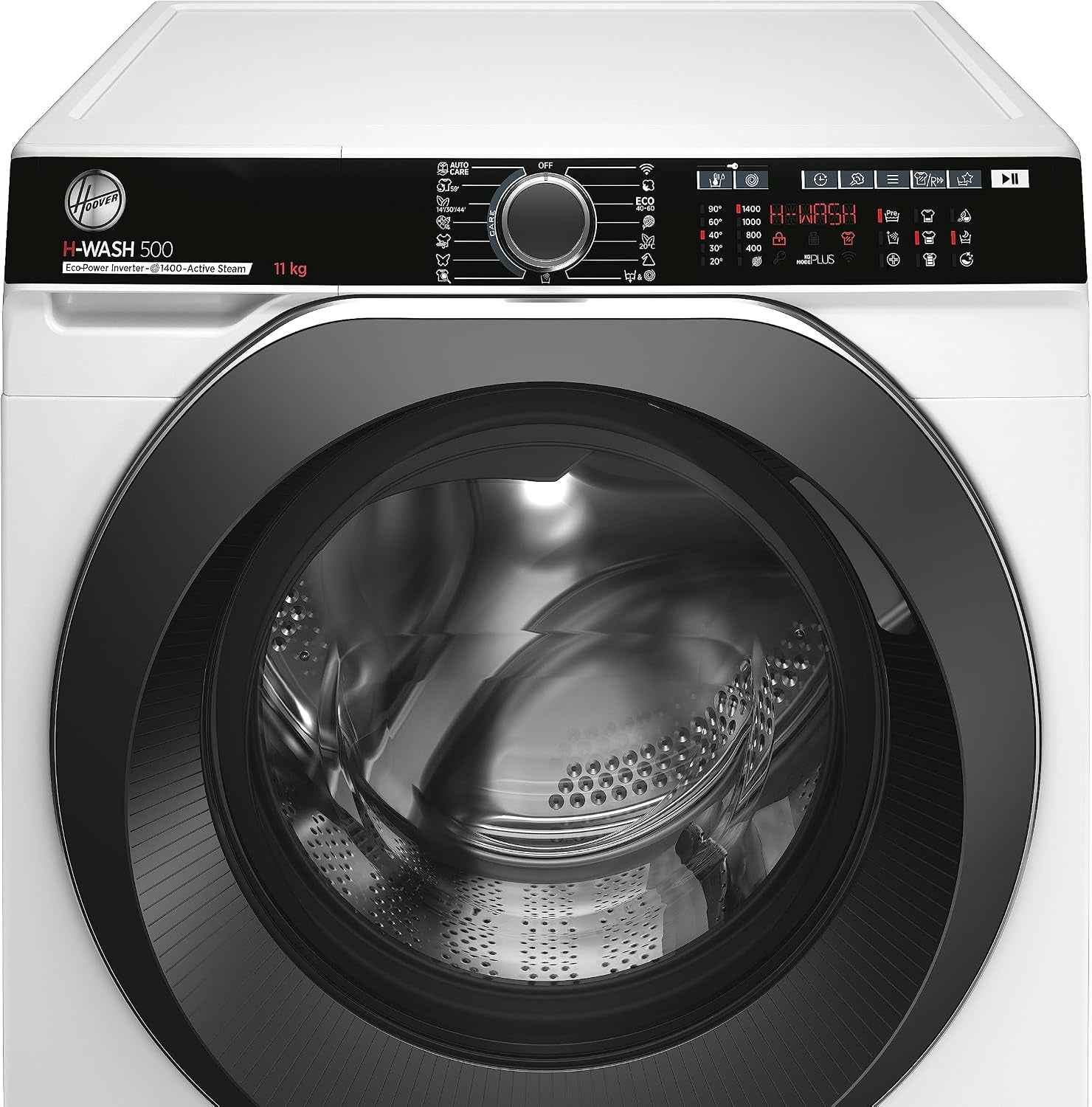 H-WASH 500 HWP 411AMBC/1-S Machine À Laver, Classe D'Efficacité Énergétique A, Capacité 11 Kg, Moteur Eco-Power Inverter, Système Power Care, Système Activesteam/Hon, Wi-Fi + Bluetooth