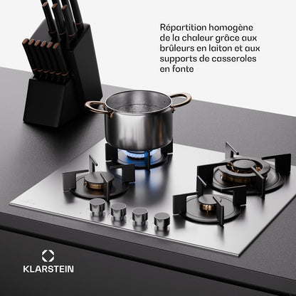 Tables De Cuisson À Gaz, Plaque De Cuisson Gaz À 4 Brûleurs, Table De Encastrable À 4 Feux De 8000W, Cuisiniere Gaziniere Avec Brûleurs En Acier Inoxydable, Cuisinières GPL