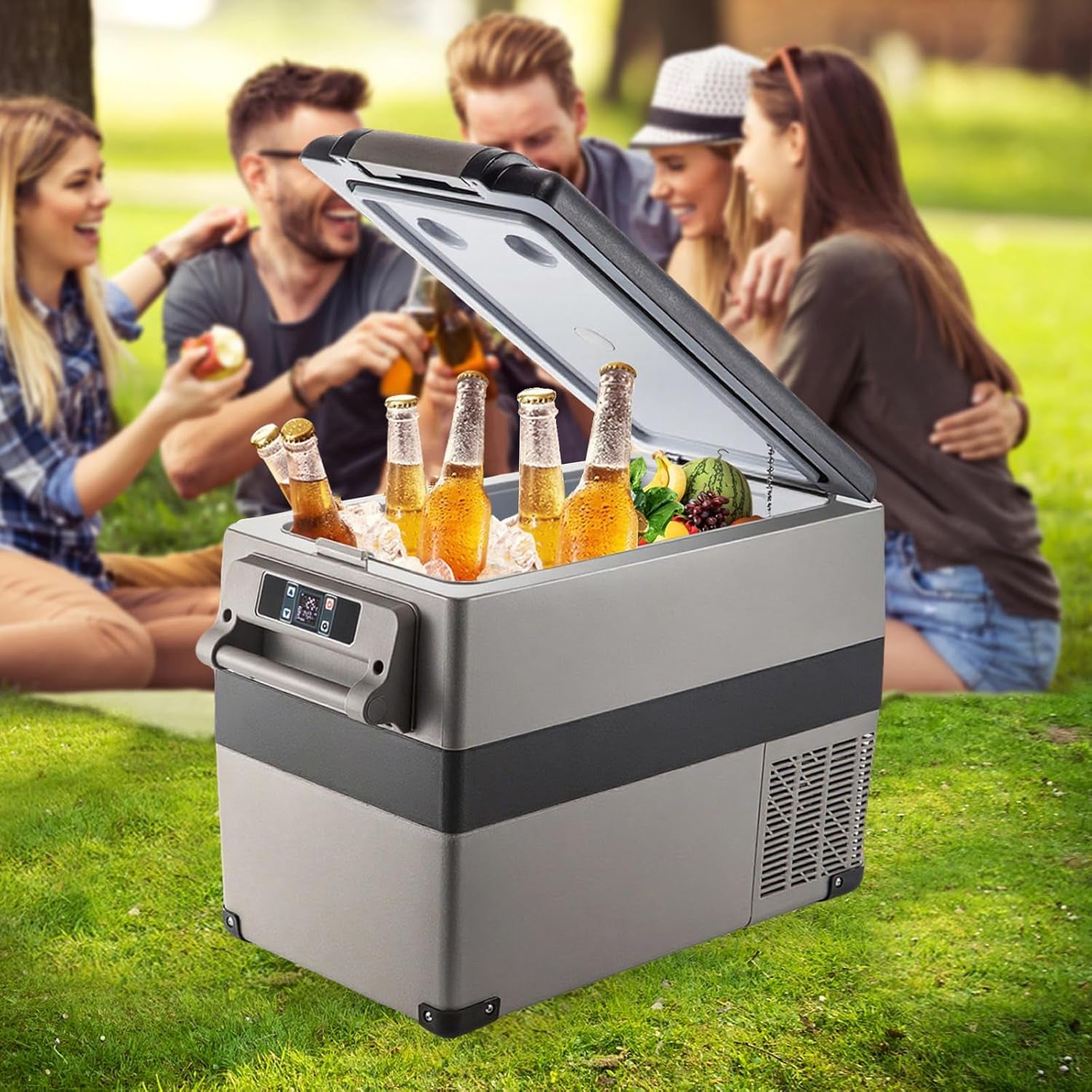 Glacière Électrique Voiture, 45 L, Réfrigérateur Portable À Compression, 60 W, Mini Frigo, 69,3X34,5X45,6 Cm, Glacière Électrique, Mini Congélateur Compresseur Pour Maison/Voiture/Camping