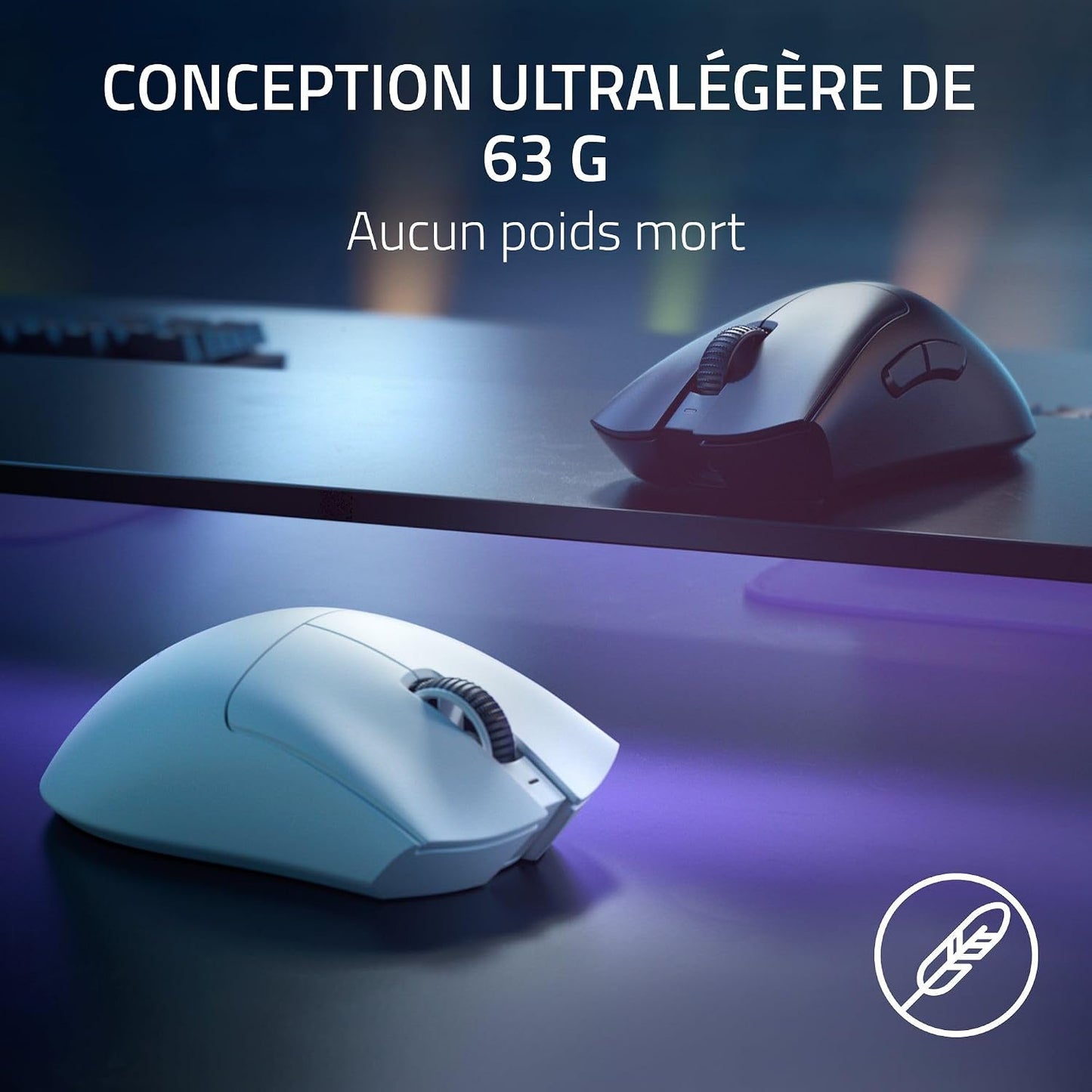 Razer Deathadder V3 Pro - Souris Esports Ergonomique Sans Fil Légère (Design Léger 63G, Capteur Optique Focus Pro 30K, Commutateurs De Souris Gen-3, Sans Fil Hyperspeed) Noir