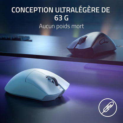 Razer Deathadder V3 Pro - Souris Esports Ergonomique Sans Fil Légère (Design Léger 63G, Capteur Optique Focus Pro 30K, Commutateurs De Souris Gen-3, Sans Fil Hyperspeed) Noir