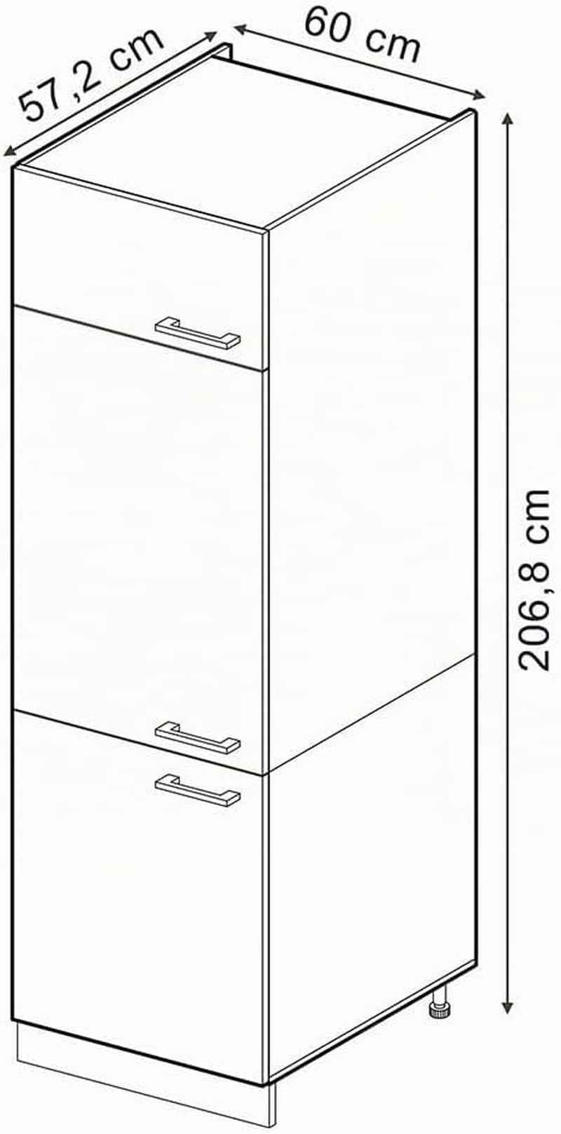 Armoire Pour Frigo R-Line, Bleu-Gris, 60Cm | Pour Une Combinaison Libre Au Sein De Systèmes De Cuisine Modulaires