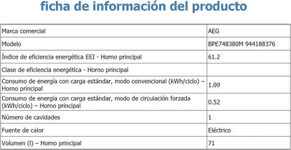 Four  BPE748380M A++ PIROL WIFI TFT
