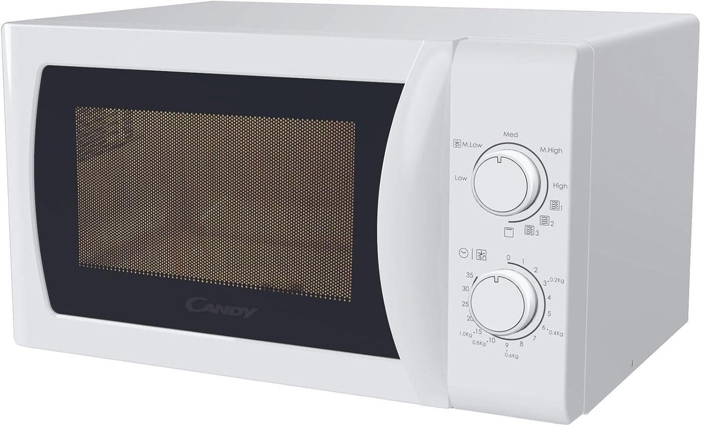 Idea CMG20SMW Four Micro-Ondes 700 W 20L, Fonction Gril, Fonction Décongélation, Plateau Tournant 25,5Cm, 5 Niveaux De Puissance, Blanc