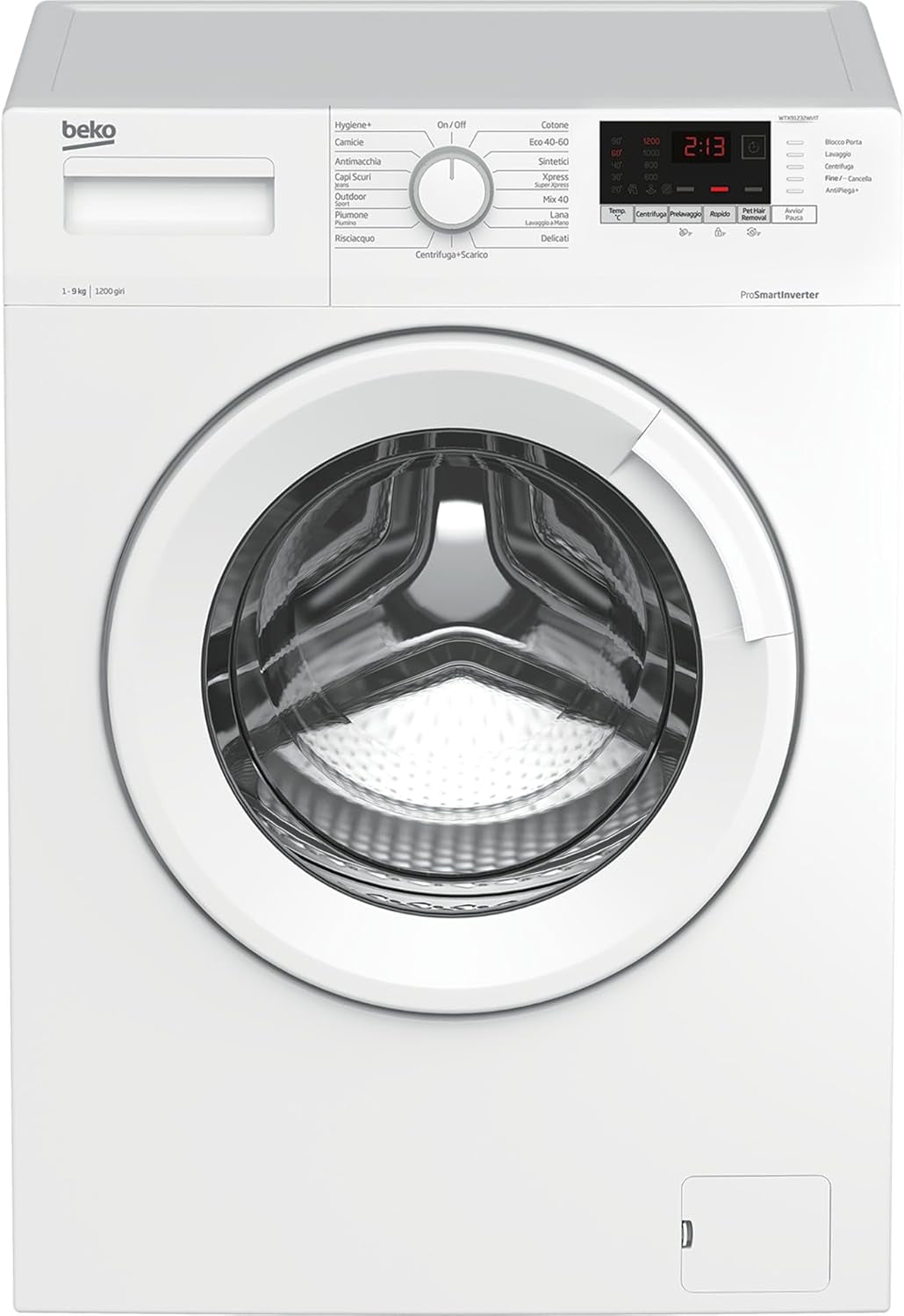 BEKO LAVATRICE 9KG YOUNG SMART A+++ INVERTER 1200GIRI WTX91232WI/IT