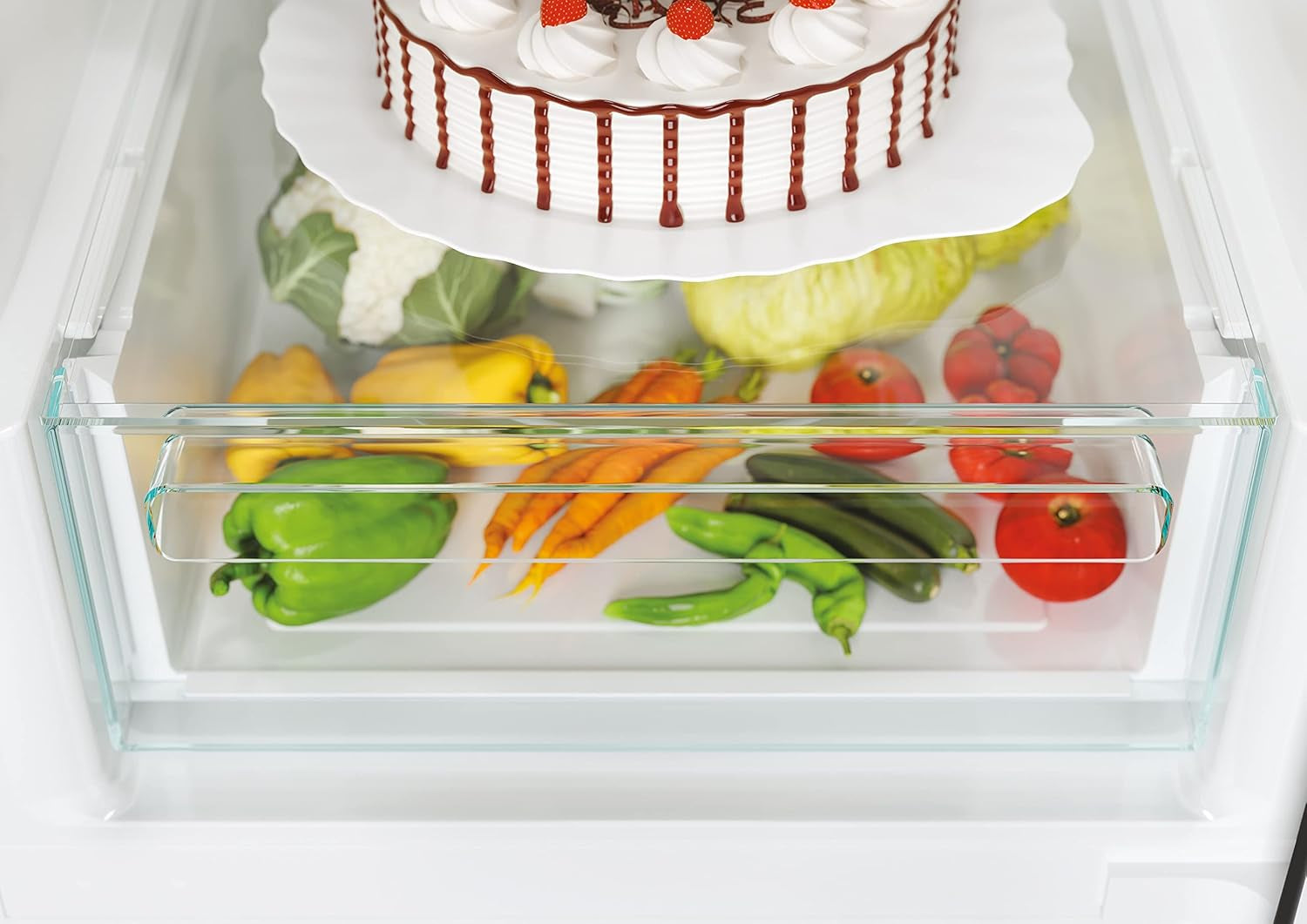 CCE3T618FB Réfrigérateur Combiné Fresco - Pose Libre, 344L, Total No Frost, Tiroir À Légumes, LED, Portes Réversibles, Hgauteur Réglable, 39 Db, Noir, Classe F