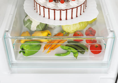 CCE3T618FB Réfrigérateur Combiné Fresco - Pose Libre, 344L, Total No Frost, Tiroir À Légumes, LED, Portes Réversibles, Hgauteur Réglable, 39 Db, Noir, Classe F