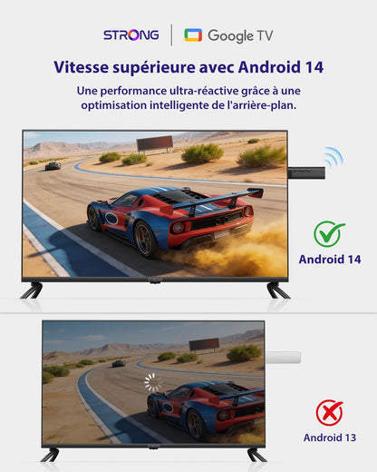 Leap-Nova-X TV Stick, Android 14, 2 Go RAM + 32 Go ROM, 4K UHD | Dolby Vision & Dolby Audio, HDR10+, Wi-Fi 6, Commande Vocale Et plus De 5000 Apps