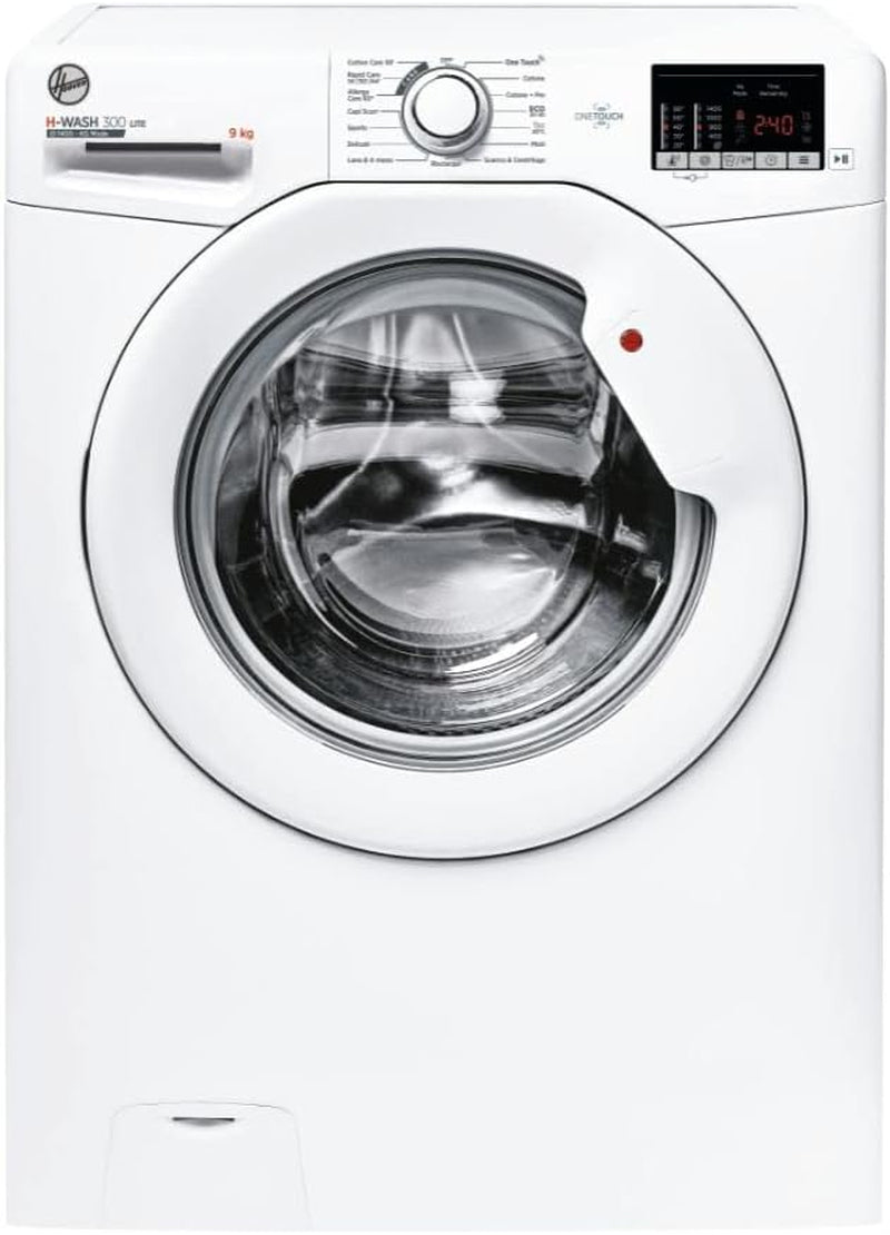 H3W 492DE-11 H-WASH 300 LITE Machine À Laver 9 Kg, 1400 Tours, Connectivité NFC, Charge Avant, Libre Installation, 60 X 52 X 85 Cm, Blanc, Classe D