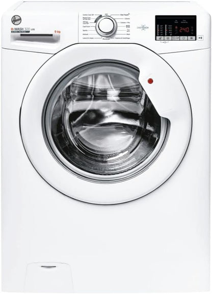 H3W 492DE-11 H-WASH 300 LITE Machine À Laver 9 Kg, 1400 Tours, Connectivité NFC, Charge Avant, Libre Installation, 60 X 52 X 85 Cm, Blanc, Classe D