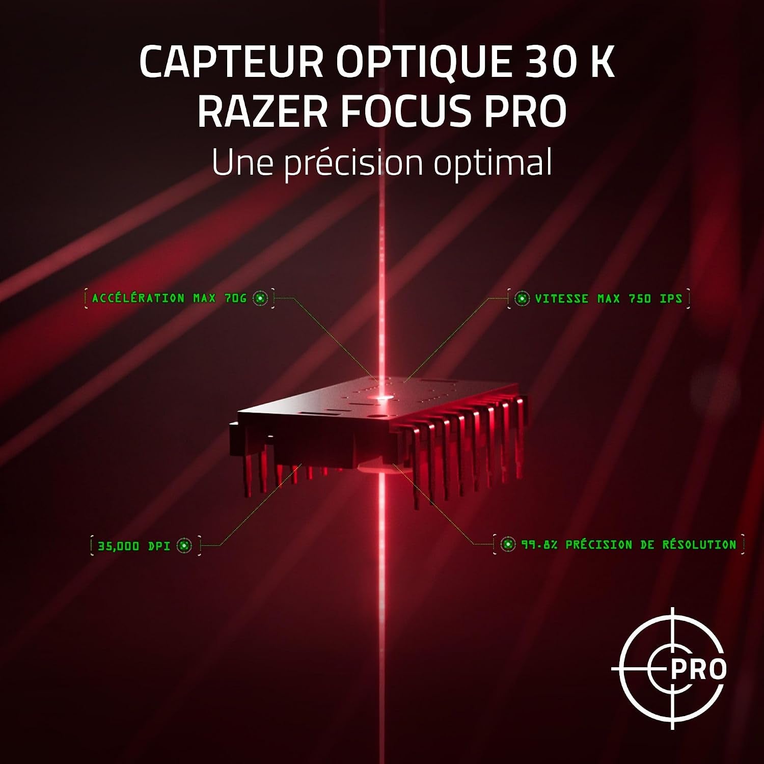 Razer Deathadder V3 Pro - Souris Esports Ergonomique Sans Fil Légère (Design Léger 63G, Capteur Optique Focus Pro 30K, Commutateurs De Souris Gen-3, Sans Fil Hyperspeed) Noir