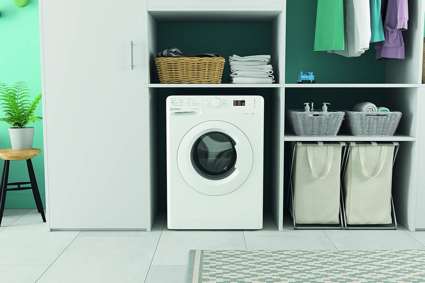 Indesit MTWA 71252 W IT Machine À Laver À Chargement Frontal, 9 Kg, A+++-10%, 1200 Tours/Min