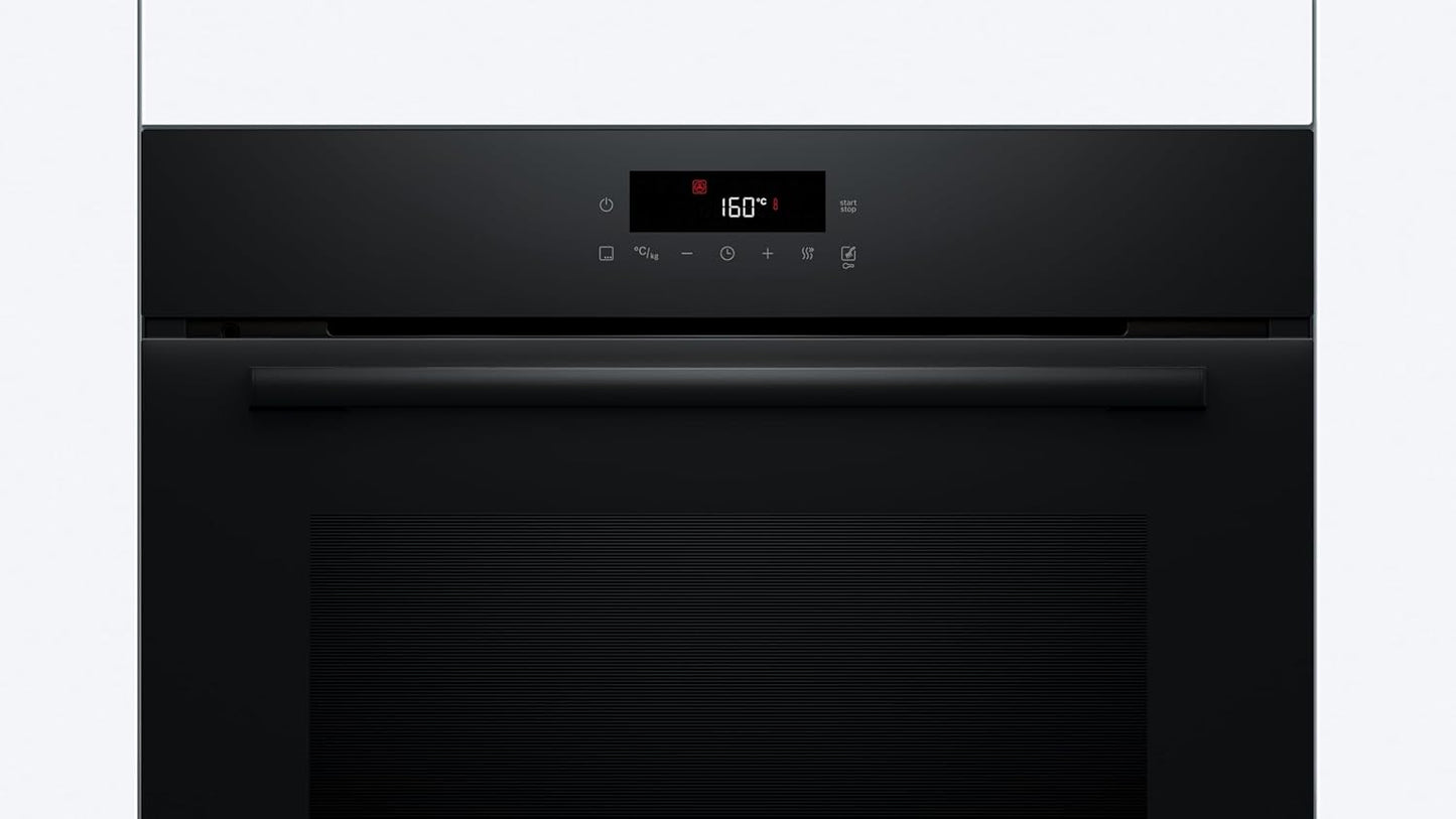 Bosch HBA572BB4 Série 2 Four Encastrable 60 Cm 71 L À Pyrolyse Auto-Nettoyage Autopilot 10 Air Chaud 3D Contrôle Tactile LED Noir
