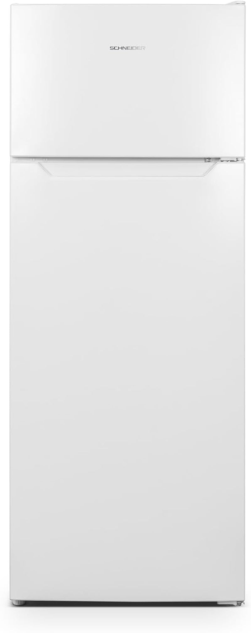 SCDD205W, Réfrigérateur Deux Portes, 206L(169+37), Froid Statique, Poignée Intégrée, 3 Clayettes Verre, 3 Balconnets, Thermostat Réglable, Portes Réversibles, Blanc