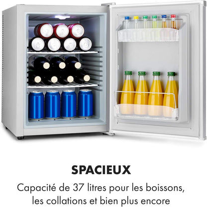 Petit Frigo De Chambre De 40L Pour Snacks Et Boissons, Frigo Top Silencieux, Mini Bar, Réfrigérateur Camping, Frigo Cosmetique, Refrigerateur Avec Étagères Réglables, 5-15°C