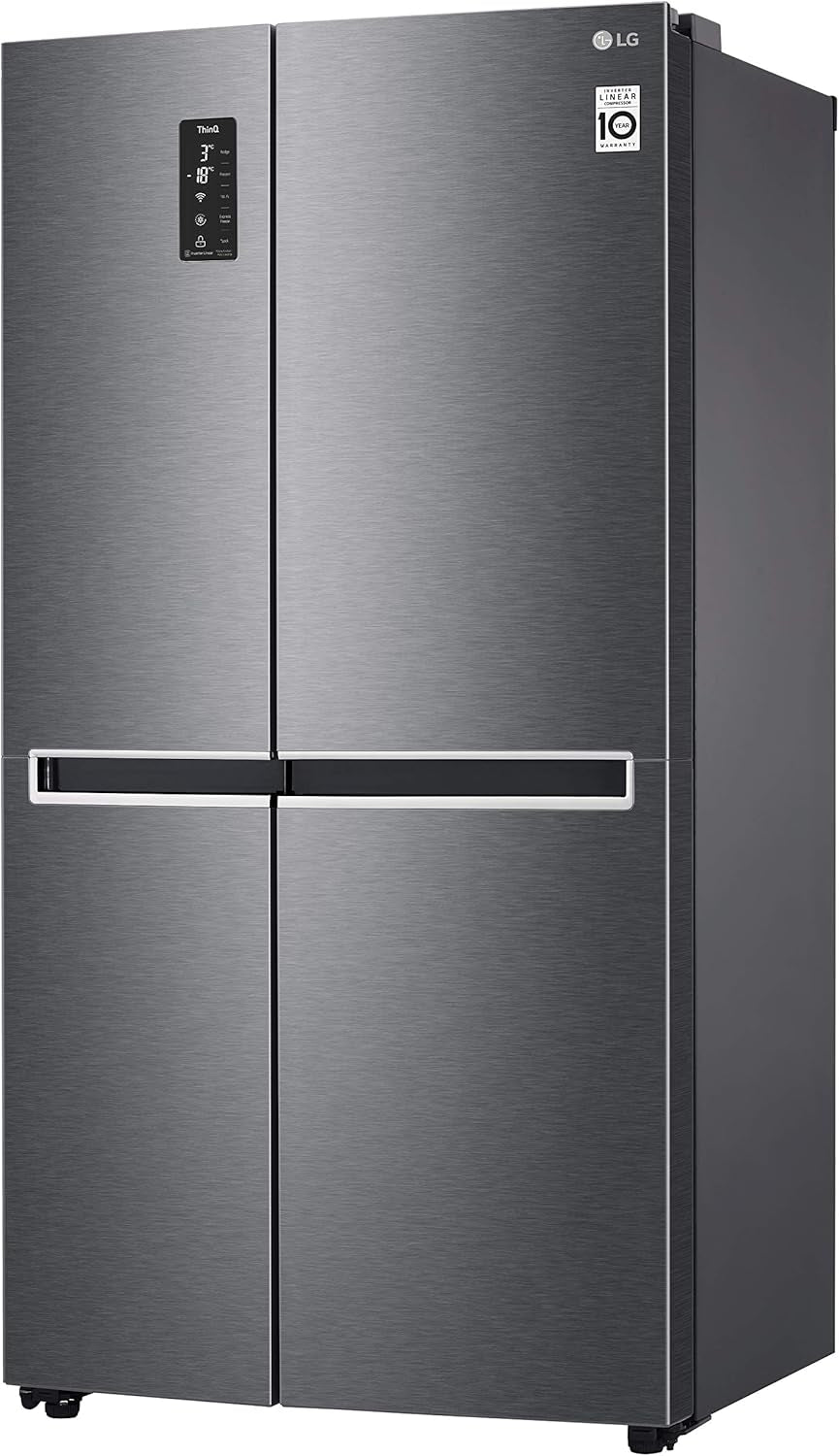 GSB470BASZ Réfrigérateur Américain Side by Side Total No Frost Avec Congélateur, 642 L, Smart Diagnostic - Réfrigérateur Intelligent Avec Wi-Fi Et Écran LED Extérieur