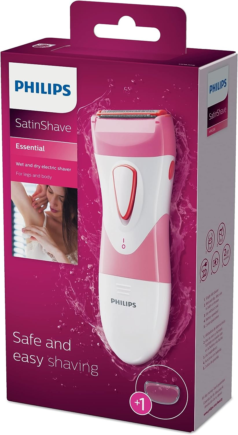 Satinshave Essential HP6306 Rasoir Électrique Pour Jambes, Utilisation Sans Fil Wet & Dry