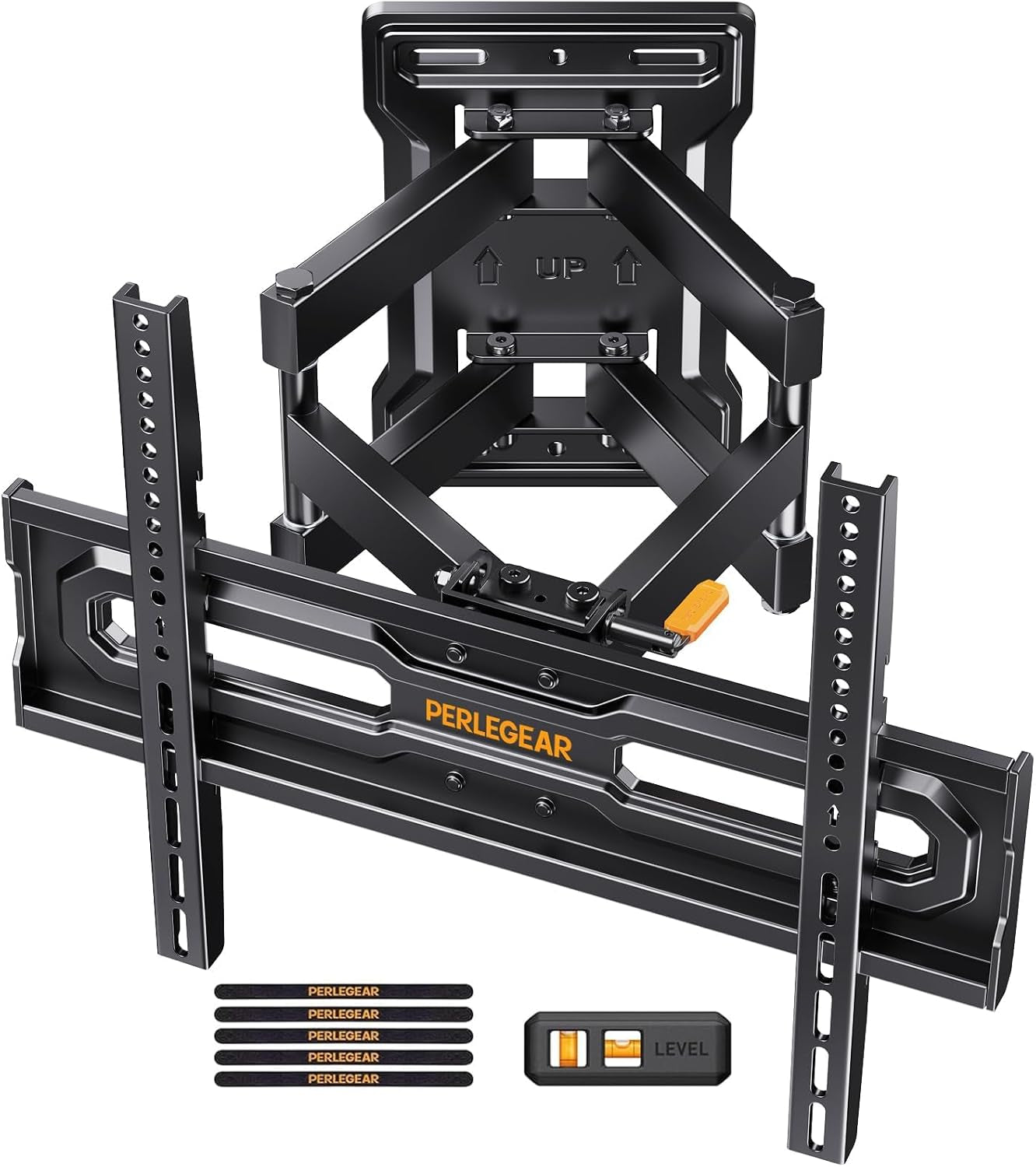 Support Mural TV Orientable Et Inclinable Pour TV De 23 À 70 Pouces Jusqu'À 50 Kg, Support TV Ajustable Avec Inclinaison, Max VESA 400X400Mm, PGMF18