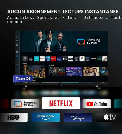 40 Pouces (102 Cm) Smart TV 1080P Full HD Tizen OS, Gaming Hub HDR 10 | Dolby Audio, HDMI, Miracast, Commande Vocale, 350+ Chaînes TV Gratuites,Téléviseur À Écran Plat