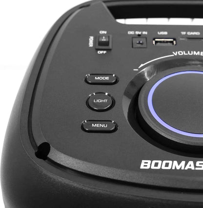 Boomtone DJ Boomaster 300 Enceinte Bluetooth Lumineuse LED Portable Puissante 250W, Enceinte Karaoke, Bluetooth Sans Fil, TWS, Rechargeable USB, Tuner, Lecteur Usb/Carte SD. Télécommande Fournie