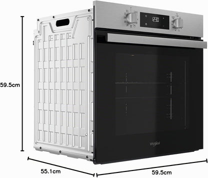 OMR58RR0X Four Multifonction Encastrable Électrique, Ventilé, Pyrolytique, Capacité 71 L, Acier Inoxydable, Classe A+. Cook 3, Cool Door, Easy Clean. 59,5 X 59,5 X 55,1 Cm