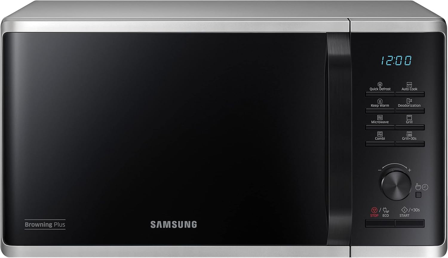 Four Micro-Ondes Grill  MG23K3515AS - 800 W - Grill 1250 W - Plateau Tournant 28,8 Cm - Couleur Silver - Décongélation Quick Defrost - Fonction Maintien Au Chaud