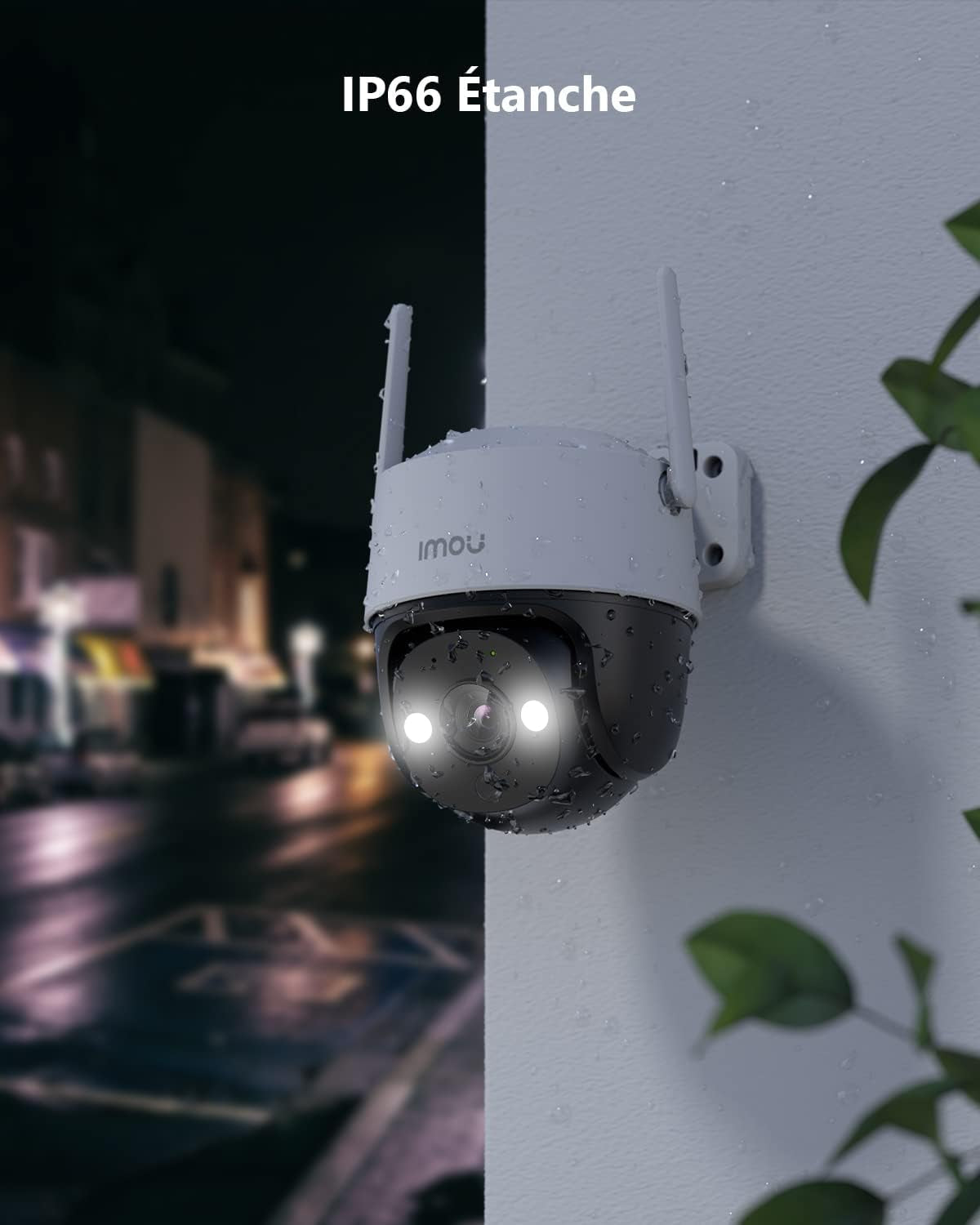 3K(5MP) Lot De 2 Caméras Surveillance Wifi Extérieure 360° | Vision Nocturne Couleur 30M, Détection De Personne/Véhicule, Suivi Intelligent, IP66, Wifi 2.4Ghz/Wifi 6,Audio Bidirectionnel